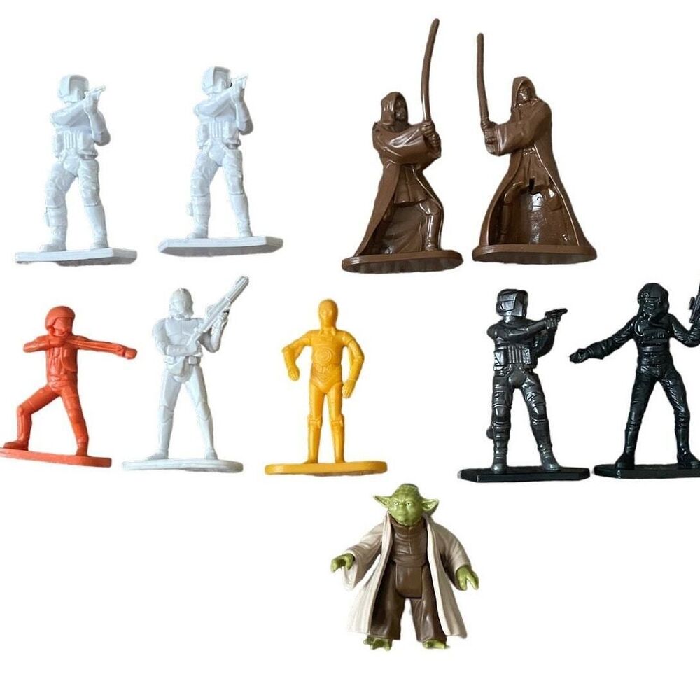 Lot of 10 Star Wars Men War Troopers Action Figures  1.5" to‎ 2" Tall Colorful
